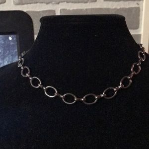 Gun metal necklace